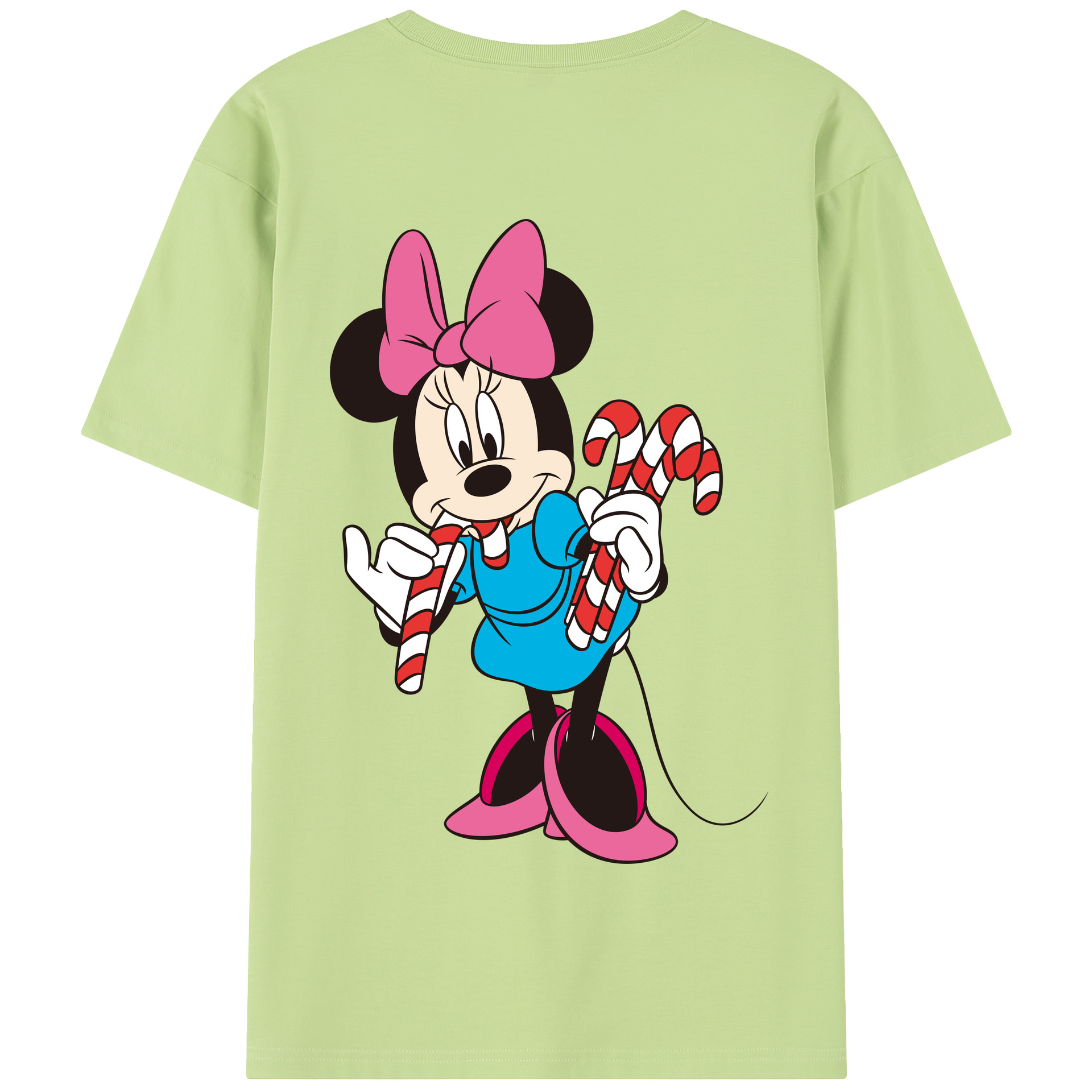 （画像用） ミッキーマウス Mickey Mouse 綿100％半袖Tシャツ（背面プリント）